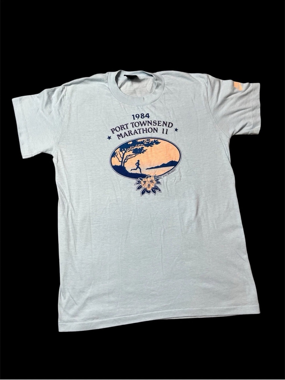 Vintage 1984 Port Townsend Marathon II Blue Nike Tag Shirt